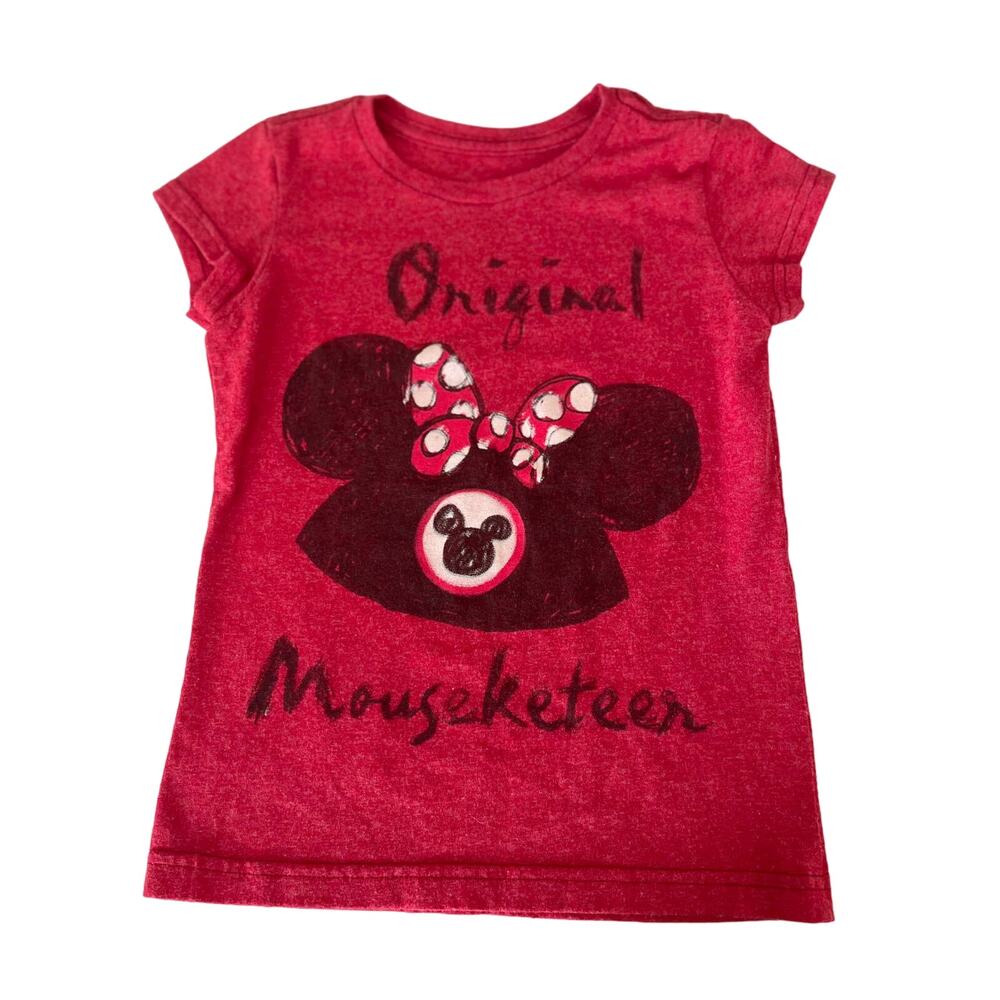 Disney Store Original Mickey Mouse Club Mouseketeer Red T-Shirt Sz 5/6